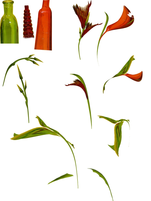Creation of unusual glass-flowers(bouquet): Step 7